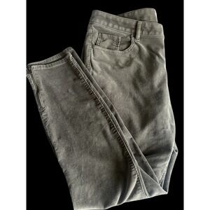 Loft‎ Curvy Skinny Corduroy Jeans Size 31/12 Zipper Ankle Olive Stretch